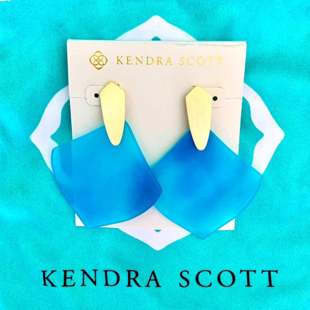 Kendra Scott Teal Agate Earrings